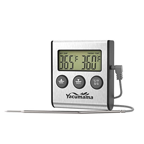 Probe Thermometer and Kitchen Timer For Oven Meat BBQ Roast with Magnet Probe Thermometer and Kitchen Timer For Oven Meat BBQ Roast with Magnet